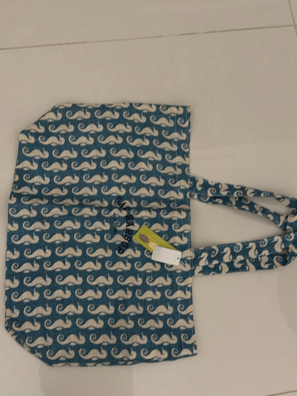 Blue Patterned Whale-Print Women’s Tote Bag